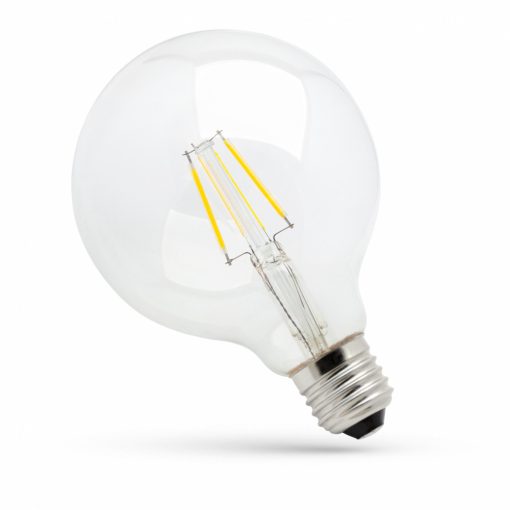 LED GLOB G95 E-27 230V 4W COG WW Átlátszó DIMMELŐ SPECTRUM