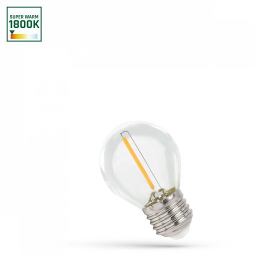 LED Kisgömb E-27 230V 1W COG 1800KÁtlátszó SPECTRUM